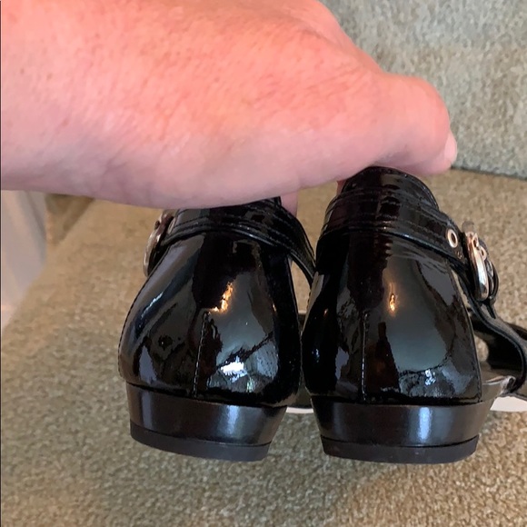 Patent flat Stuart Weitzman Blk size 11.5 - Picture 5 of 7